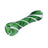 Valiant Distribution Pocket-Sized Striped Glass Chillum Pipe in Green, 3.25" Compact Design