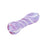 Compact purple striped glass chillum pipe by Valiant Distribution, ideal for dry herbs, 3.25" long