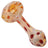 LA Pipes Polka Dot Glass Spoon Pipe in Red Hue, 4.5 Inch, Borosilicate - Side View