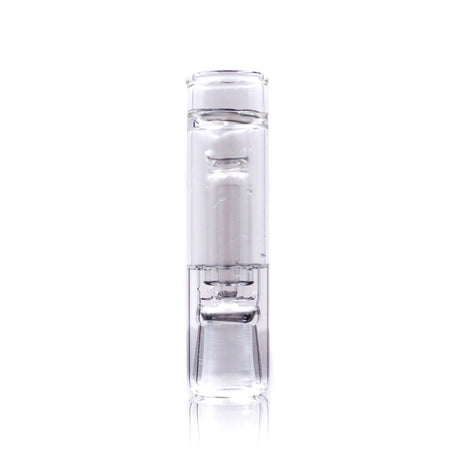 The Stash Shack Portable Glass Water Bubbler, front view on white background, compatible with DynaVap and Davinci IQ
