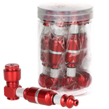Red 3.75 inch portable metal hand pipe for dry herb, unbranded, sold as a 5-pack jar of pocket pipes