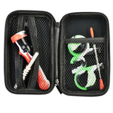 Open Portable Silicone Dab Travel Kit with Titanium Dab Straw and Storage Compartments