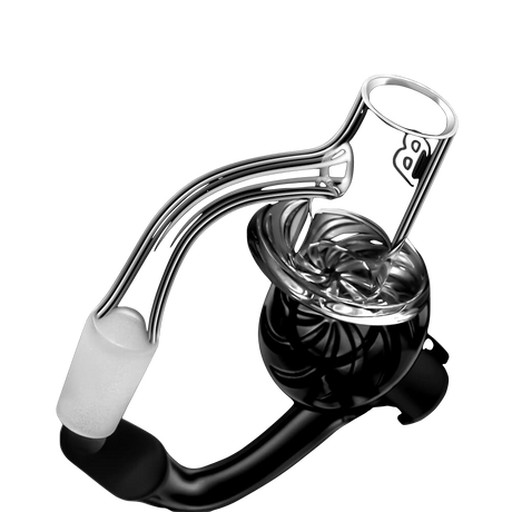 DANK BANGER Quartz Centrifuge Banger, 14mm 90°, lab-tested with beveled edge, on black background