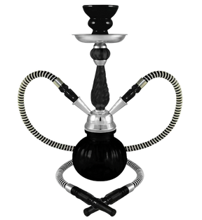Premium Hookah Posh 12" 2-Hose Ceramic Hookah, Front View on Seamless Background