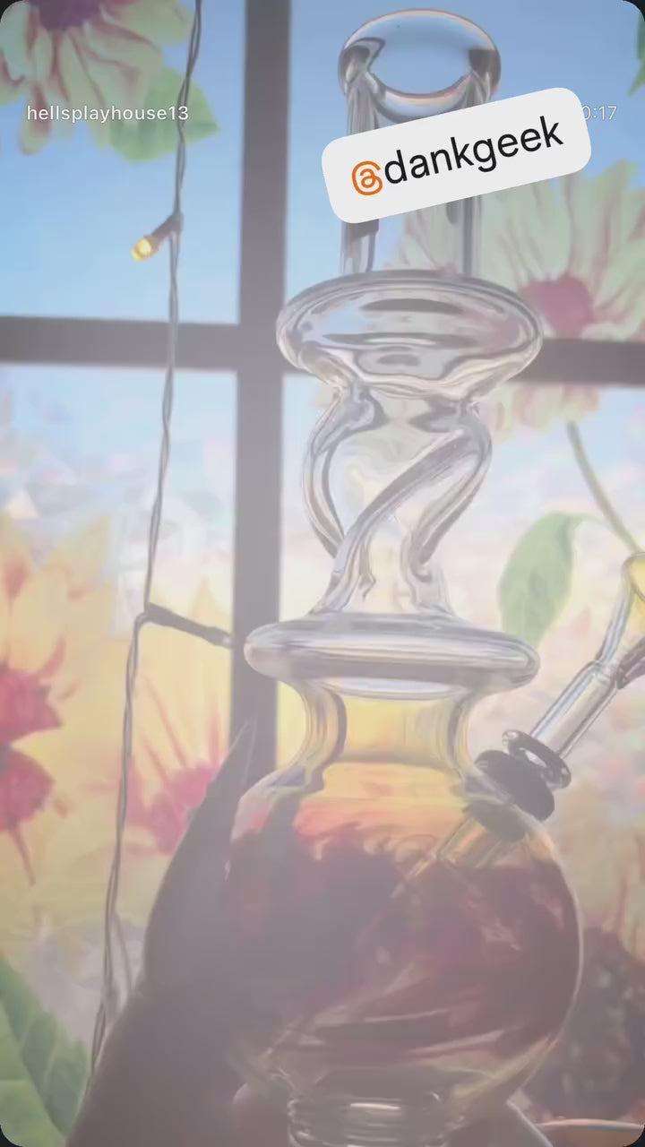 LA Pipes "The Typhoon Twister" Glass Bong