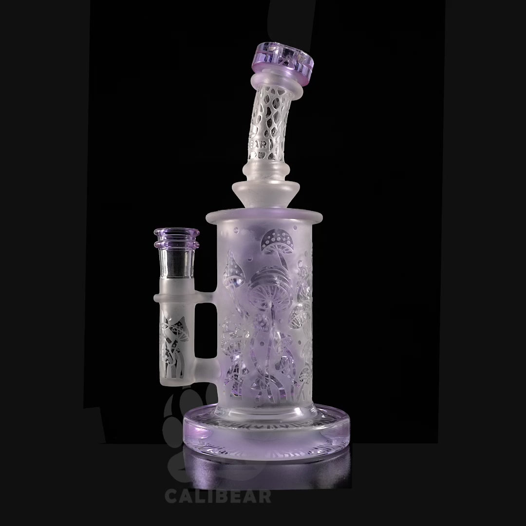 Calibear Sandblasted Seed Of Life Perc Torus Can Bong