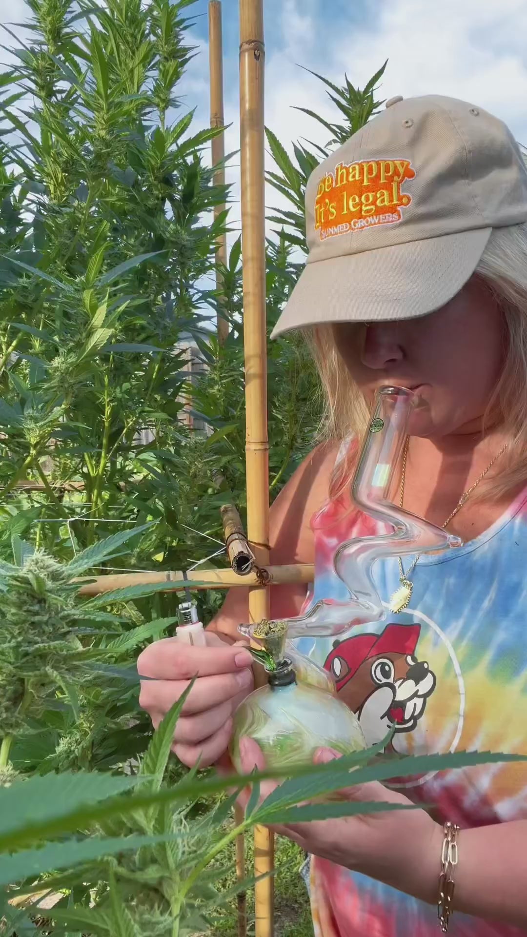 LA Pipes "Switchback" Bubble Base Bong