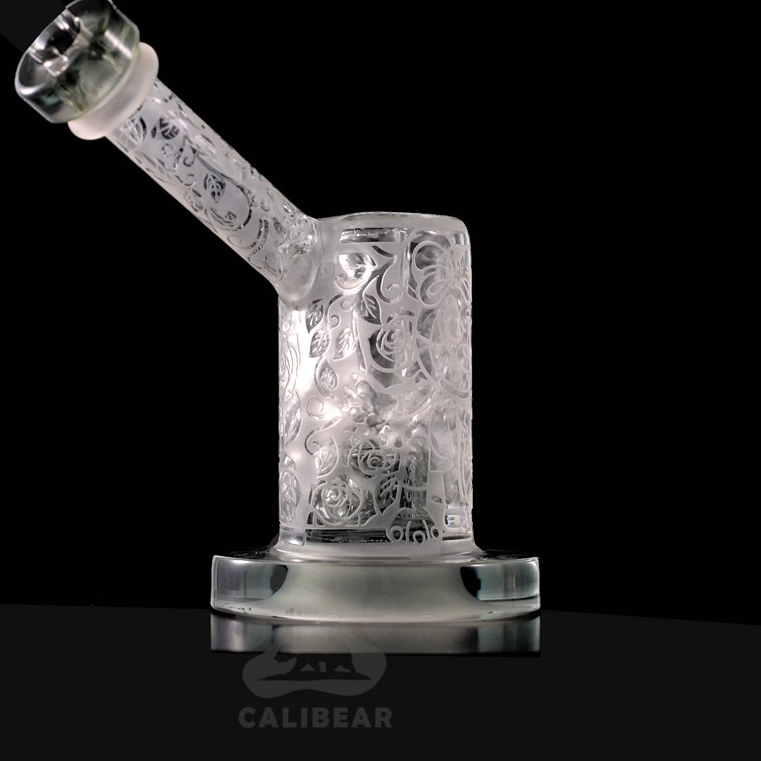 Calibear Sandblasted Seed Of Life Percolator Upright Bubbler