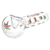 Pride Glow In The Dark Glass Spoon Pipe | 5.25"| Assorted Colors | 3ct Bundle