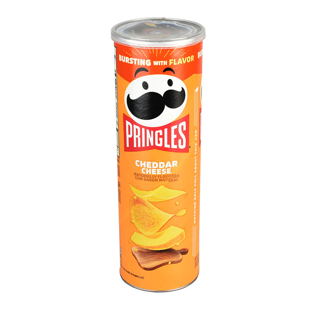 Pringles Cheddar Cheese Diversion Stash Safe front view on white background, discreet home storage