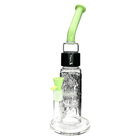 Prism Drippy Big Honeycomb Water Pipe, 12.5" with Black Accents, Front View
