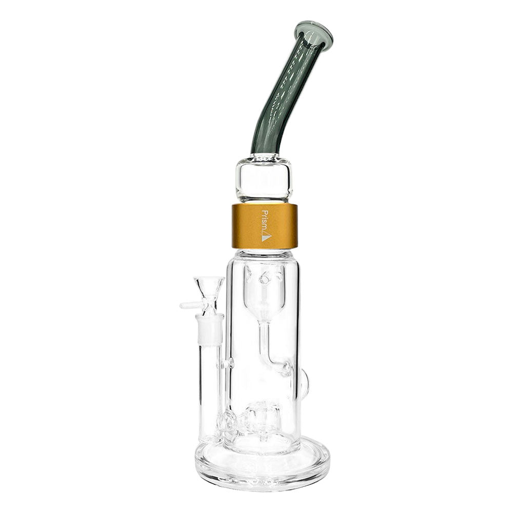 Prism Klein Incycler Water Pipe, 12.5" Borosilicate Glass, Front View on White Background