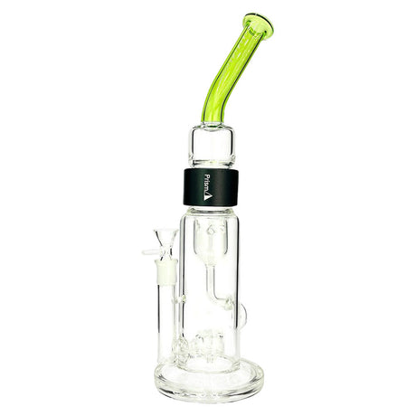 Prism Klein Incycler Single Stack Water Pipe, 12.5" tall, with 14mm female joint and green accents