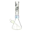 Prism Spaced Out Beaker Bong with Tie Dye Design, 14" Borosilicate Glass, Front View