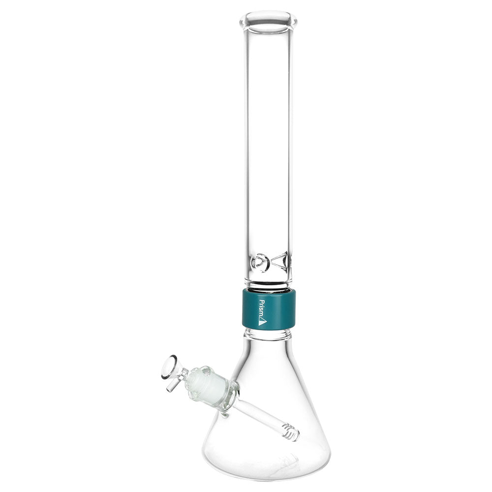 Prism 18" Tall Beaker Water Pipe with Clear Borosilicate Glass and 14mm Female Joint - Side View