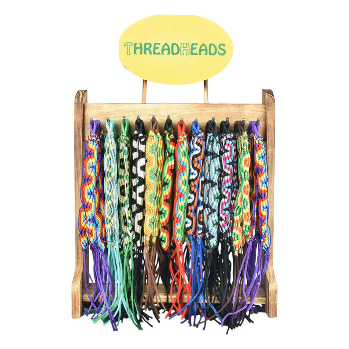 Proposed Title: ThreadHeads Woven Bracelets | 12" | 144pc Bulk Display