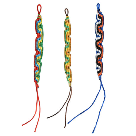 ThreadHeads Woven Bracelets in Assorted Colors, 12" Bulk Display, Front View