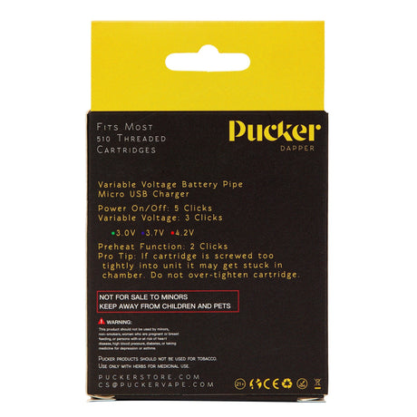 Pucker Dapper 510 Cartridge Battery - (1 Count)