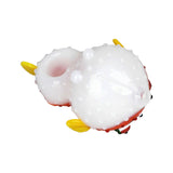 Puff Puff Puffer Fish Hand Pipe, 4.75" Borosilicate Glass, Angled Top View on White Background