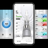 Puffco Guardian Peak Pro Smart Rig displayed on a smartphone app for temperature control