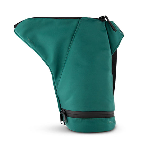 Puffco Journey Travel Bag in Emerald, side view, compact design for Peak & Peak Pro storage