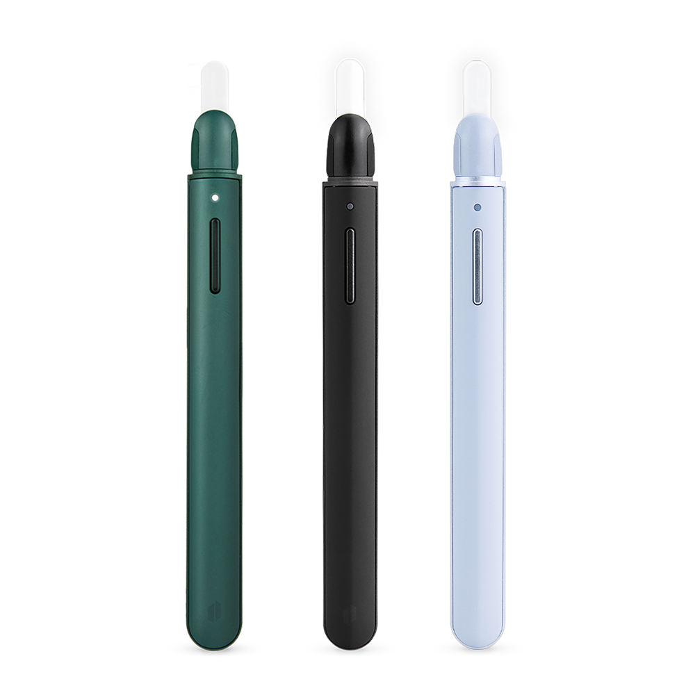 Pine green Puffco electric hot knife loading tool with a glazed ceramic tip for dabbing concentrates