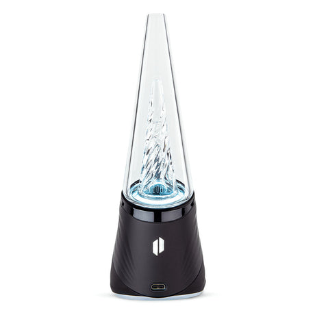 Puffco Peak Pro Vaporizer in Black, Smart Rig with LED Light - Front View