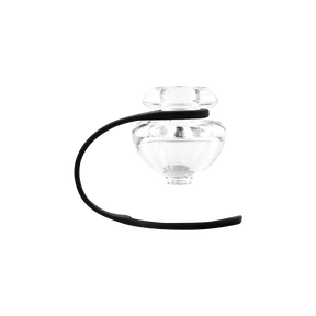 Puffco Peak Clear Borosilicate Glass Color Ball Carb Cap with Tether, Top View