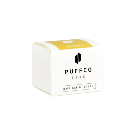 Puffco Peak Color Ball Carb Cap & Tether in packaging on white background