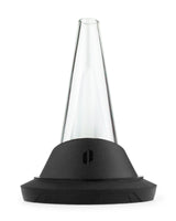 Puffco Peak Glass Stand front view, silicone and steel, for secure vape glass storage