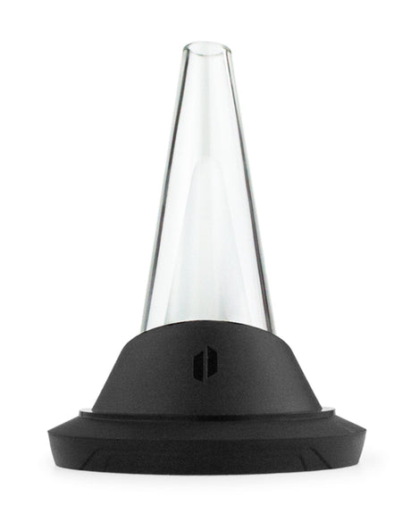 Puffco Peak Glass Stand front view, silicone and steel, for secure vape glass storage