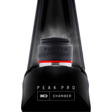 Puffco Peak Pro Atomizer with 3D Chamber, close-up front view on seamless black background