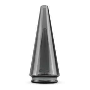 Puffco Peak Pro Shadow Black Replacement Glass, heavy wall borosilicate, front view on white