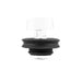 Puffco Peak Pro Directional Ball Carb Cap in Black, front view on white background, for precise vapor control