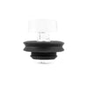 Puffco Peak Pro Directional Ball Carb Cap in Black, front view on white background, for precise vapor control
