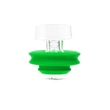 Puffco Peak Pro Directional Ball Carb Cap in Green, Front View on Seamless White Background
