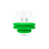 Puffco Peak Pro Directional Ball Carb Cap in Green, Front View on Seamless White Background