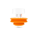 Puffco Peak Pro Directional Ball Carb Cap in Orange - Thick Glass for Vaporizers