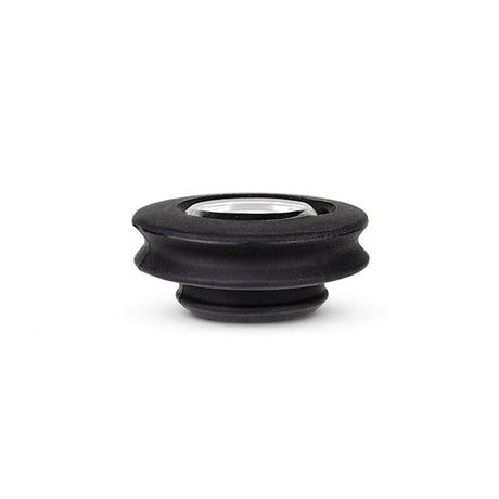 Puffco Peak Pro Oculus Carb Cap, black, front view on a seamless white background