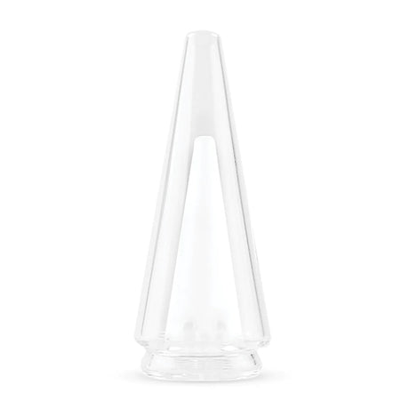 Puffco Peak Pro Replacement Glass, clear borosilicate, heavy wall, front view on white background