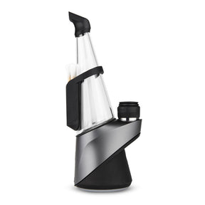 Puffco Peak Pro Travel Pack in Black, silicone accessories for vaporizers, side view on white background