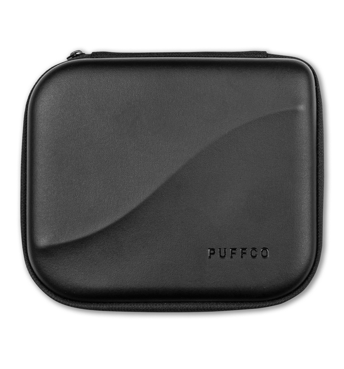Puffco Proxy Vaporizer in black carrying case, portable design, top view on white background