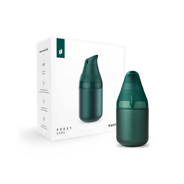 Puffco Proxy Pine 1680mAh concentrate vaporizer kit in Pine green, a portable modular e-rig by Puffco