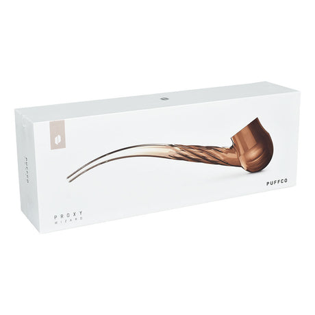Puffco Proxy Wizard Pipe Attachment in clear borosilicate glass, for concentrates, side view on white