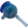 LA Pipes Pull-Stem Giant Bowl Slide in Blue, Borosilicate Glass, Grommet Joint - Side View