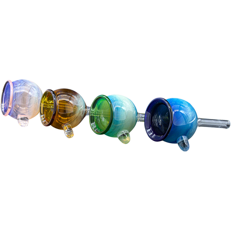LA Pipes Pull-Stem Giant Bowl Slides in various colors, side view on white background