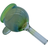LA Pipes Pull-Stem Giant Bowl Slide in Green, Borosilicate Glass, Grommet Joint - Top View