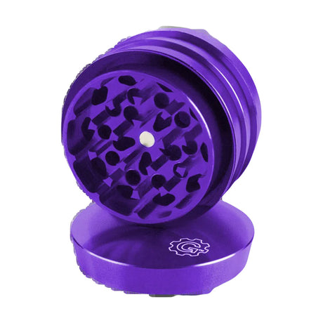 Pulsar 2" Aluminum 4pc Grinder in Purple, Compact Design with Sharp Teeth, Isolated View