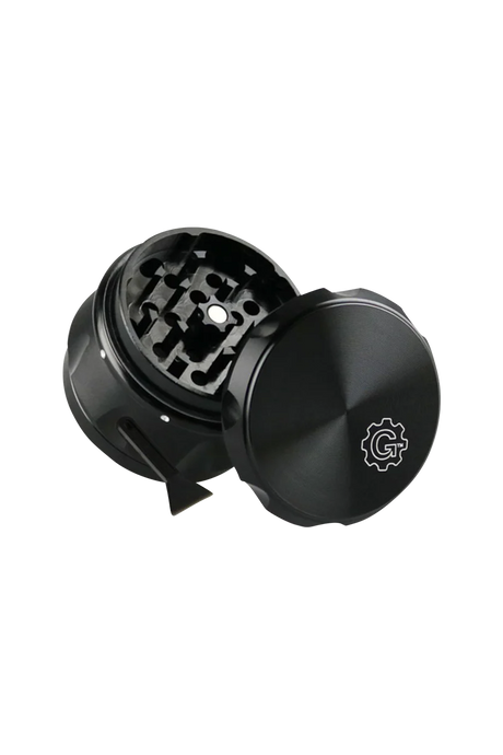 Pulsar 2" Carver 4-Piece Grinder in Black, compact and portable design, ideal for dry herbs