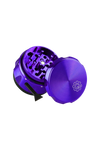 Pulsar 2" Carver 4-Piece Grinder in Purple, Compact Steel Design for Dry Herbs, Top View